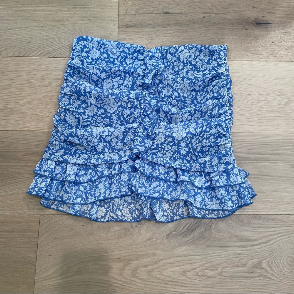 Floral ruffle skirt